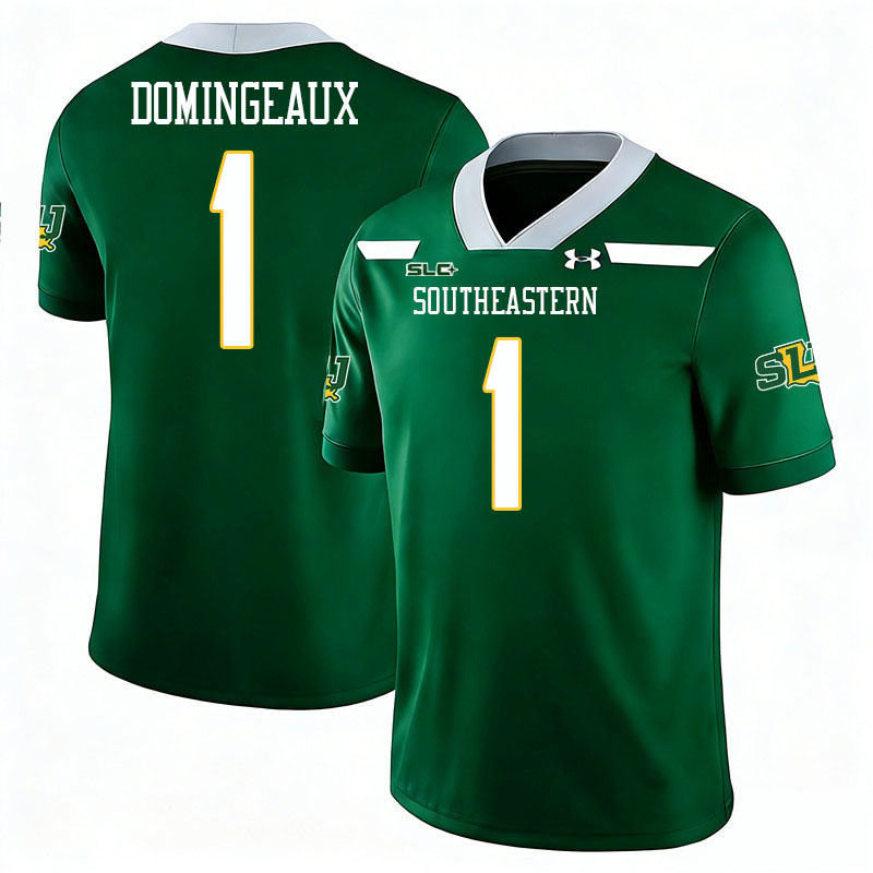 Southeastern Louisiana Lions #1 Jaylon Domingeaux College Football Jerseys,Uniforms Stitched-Green